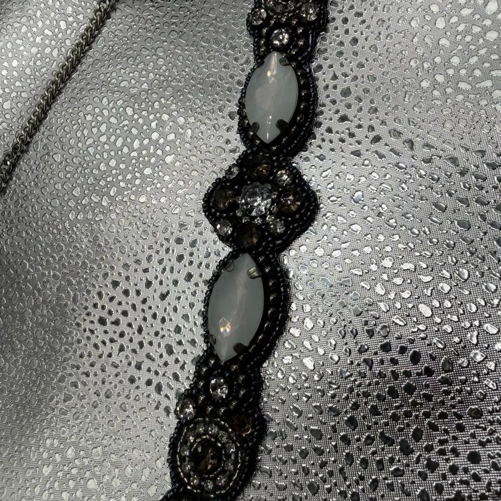 Elegant Silver and White Belt